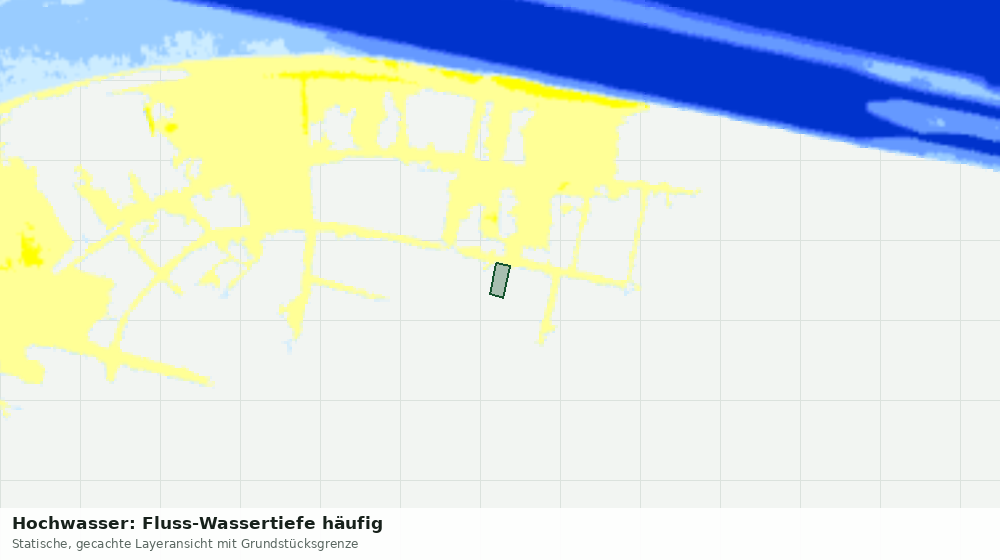 Statische Kartenansicht: Hochwasser: Fluss-Wassertiefe häufig