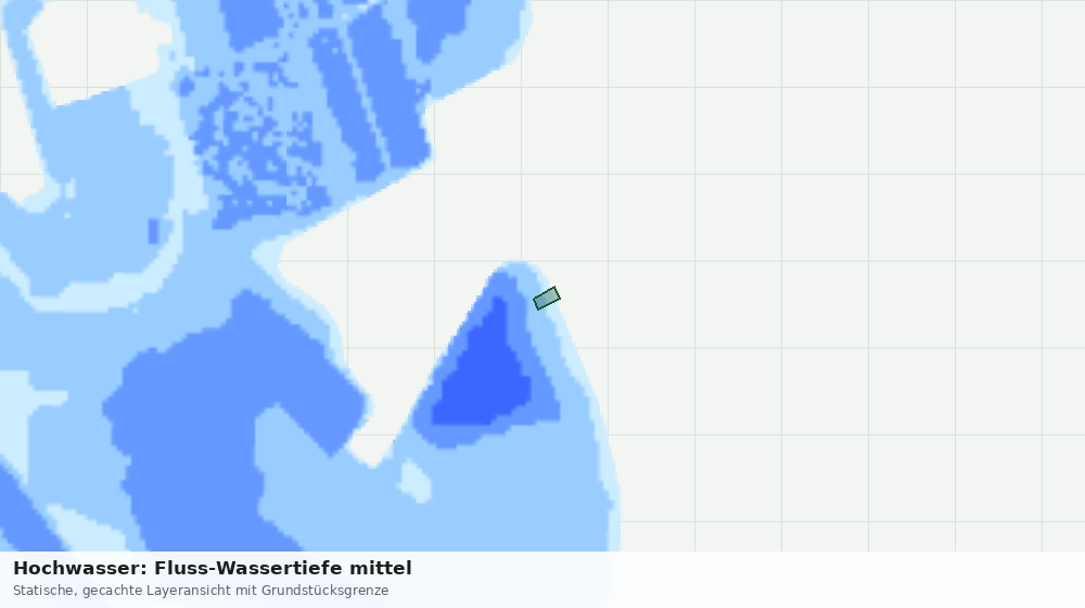 Statische Kartenansicht: Hochwasser: Fluss-Wassertiefe mittel