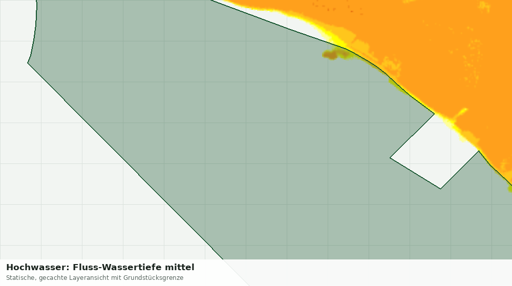 Statische Kartenansicht: Hochwasser: Fluss-Wassertiefe mittel