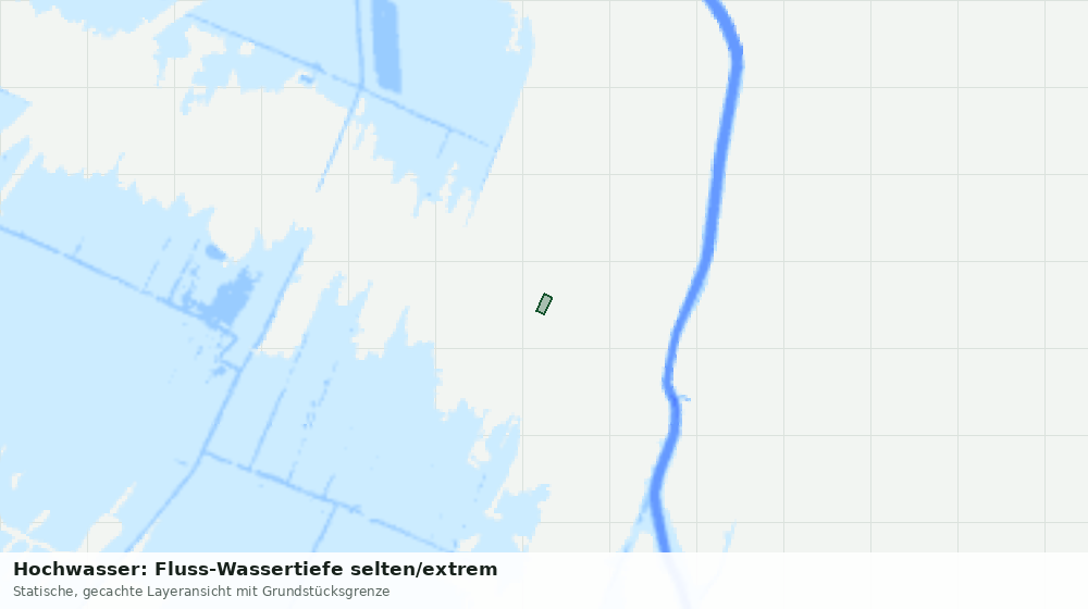 Statische Kartenansicht: Hochwasser: Fluss-Wassertiefe selten/extrem