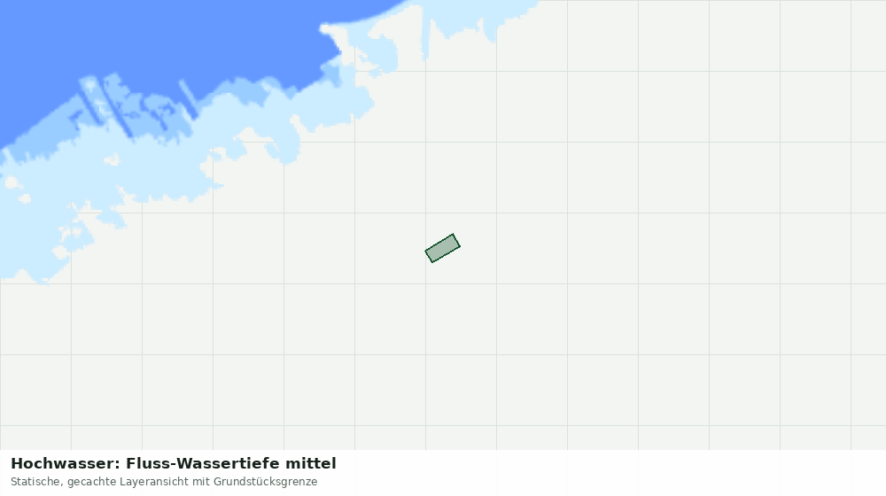 Statische Kartenansicht: Hochwasser: Fluss-Wassertiefe mittel