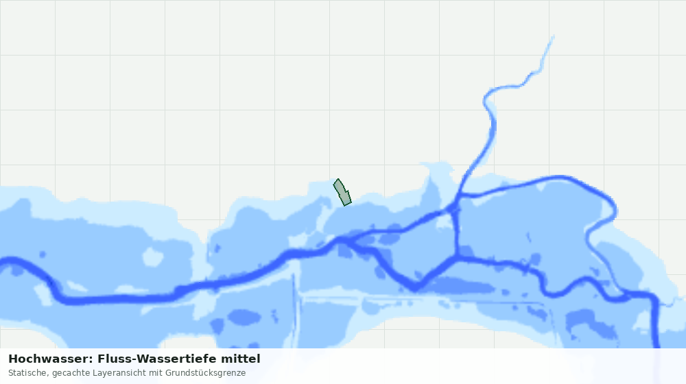 Statische Kartenansicht: Hochwasser: Fluss-Wassertiefe mittel