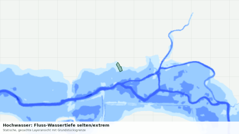 Statische Kartenansicht: Hochwasser: Fluss-Wassertiefe selten/extrem