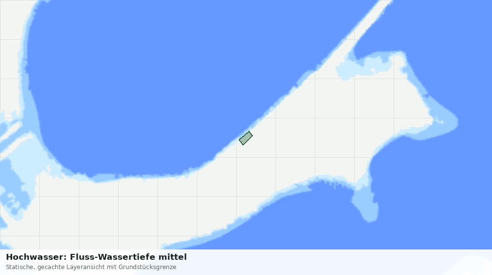Statische Kartenansicht: Hochwasser: Fluss-Wassertiefe mittel