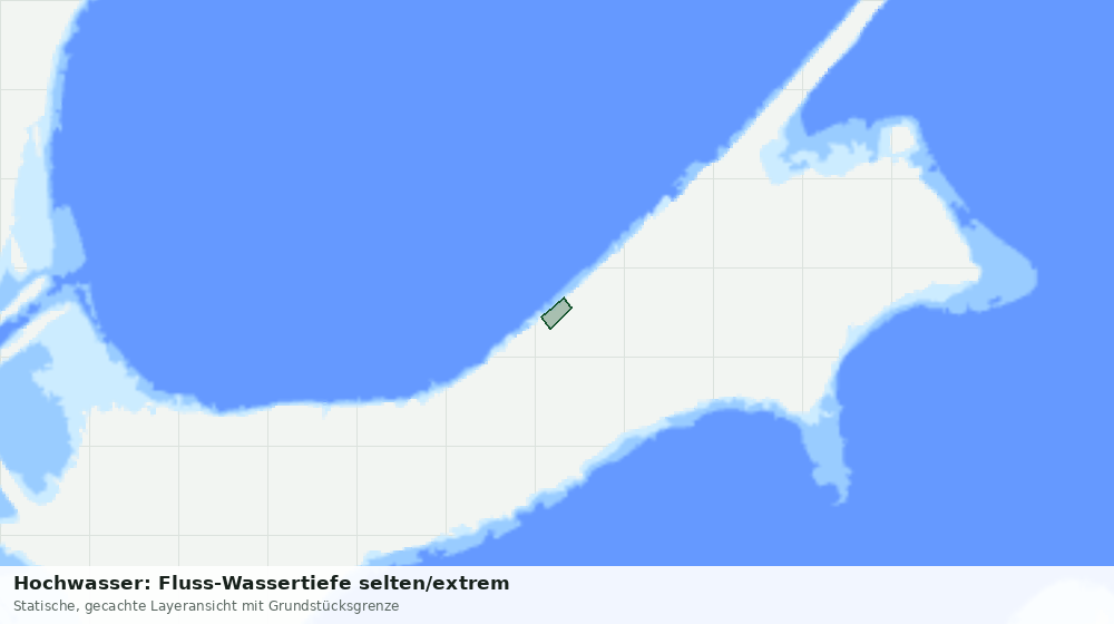 Statische Kartenansicht: Hochwasser: Fluss-Wassertiefe selten/extrem