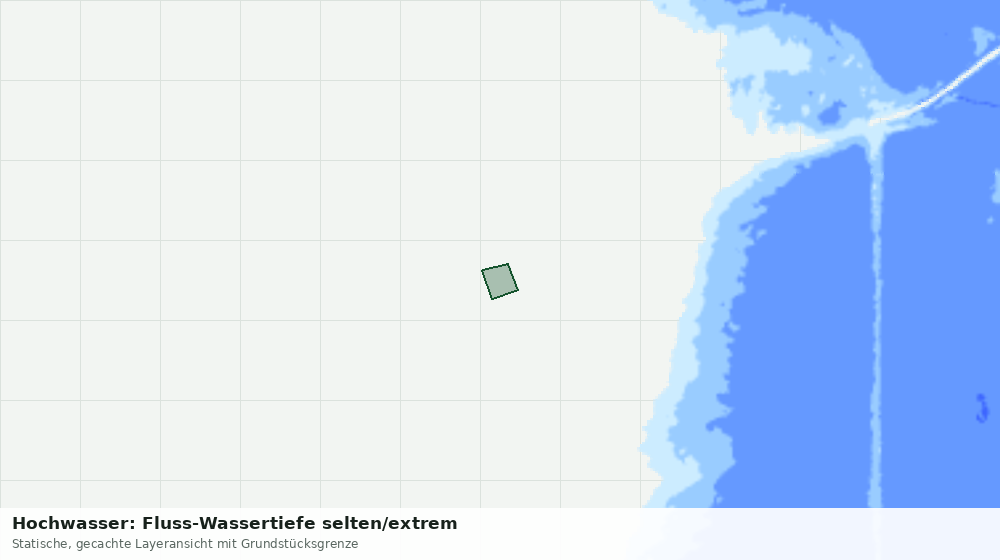 Statische Kartenansicht: Hochwasser: Fluss-Wassertiefe selten/extrem
