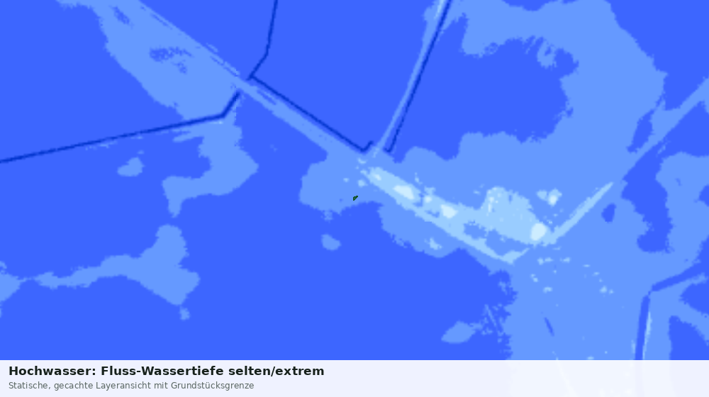 Statische Kartenansicht: Hochwasser: Fluss-Wassertiefe selten/extrem