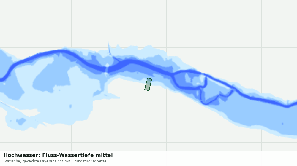 Statische Kartenansicht: Hochwasser: Fluss-Wassertiefe mittel