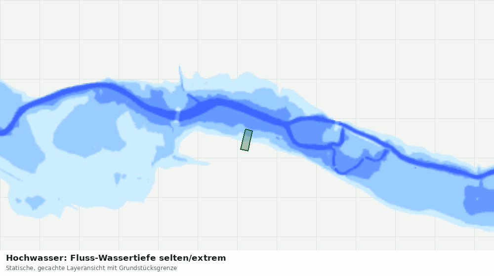 Statische Kartenansicht: Hochwasser: Fluss-Wassertiefe selten/extrem