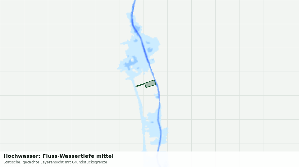 Statische Kartenansicht: Hochwasser: Fluss-Wassertiefe mittel