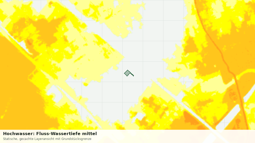 Statische Kartenansicht: Hochwasser: Fluss-Wassertiefe mittel