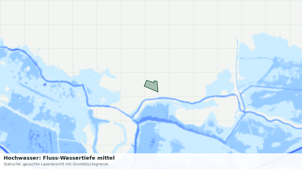 Statische Kartenansicht: Hochwasser: Fluss-Wassertiefe mittel
