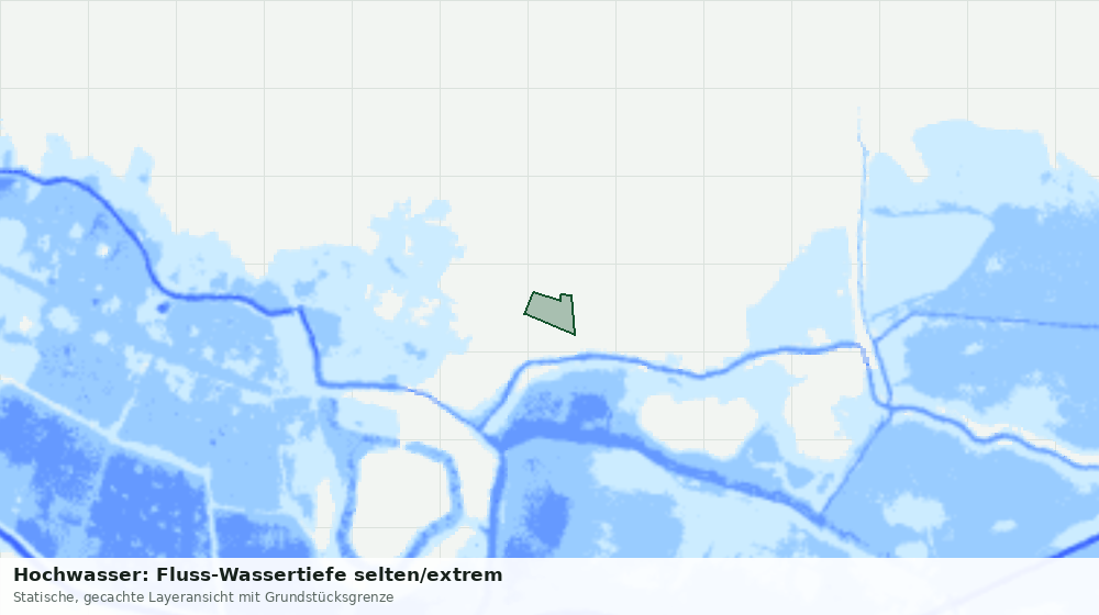Statische Kartenansicht: Hochwasser: Fluss-Wassertiefe selten/extrem