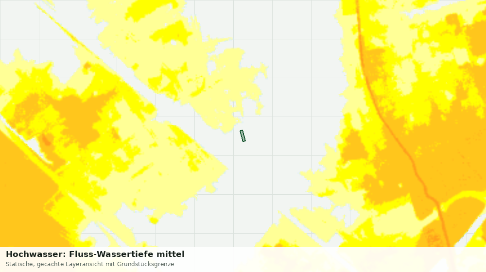 Statische Kartenansicht: Hochwasser: Fluss-Wassertiefe mittel