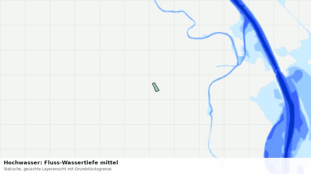 Statische Kartenansicht: Hochwasser: Fluss-Wassertiefe mittel