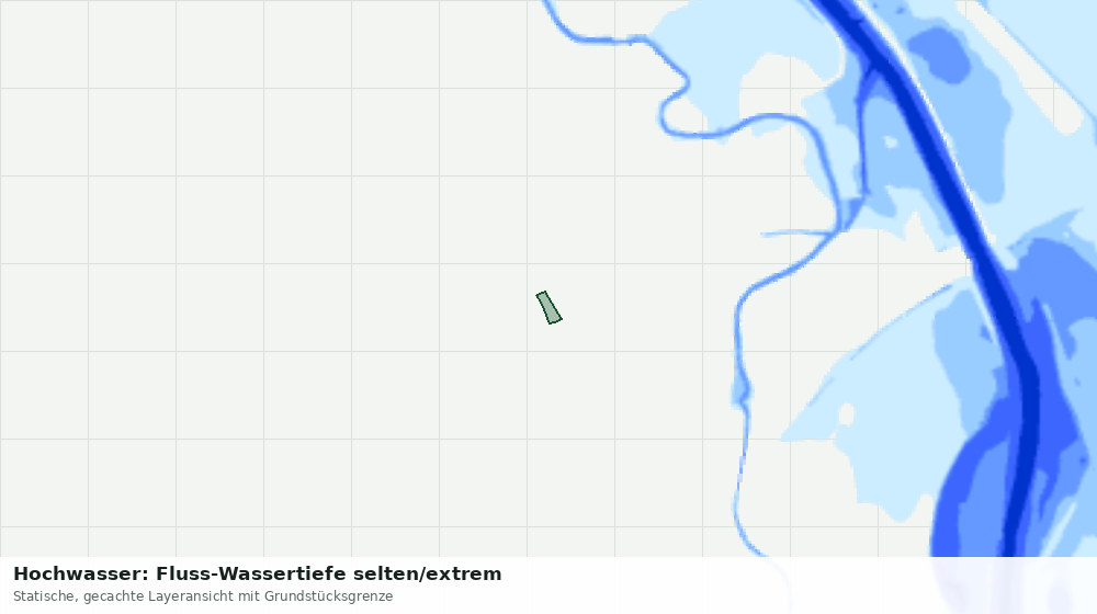 Statische Kartenansicht: Hochwasser: Fluss-Wassertiefe selten/extrem