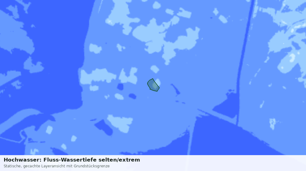 Statische Kartenansicht: Hochwasser: Fluss-Wassertiefe selten/extrem