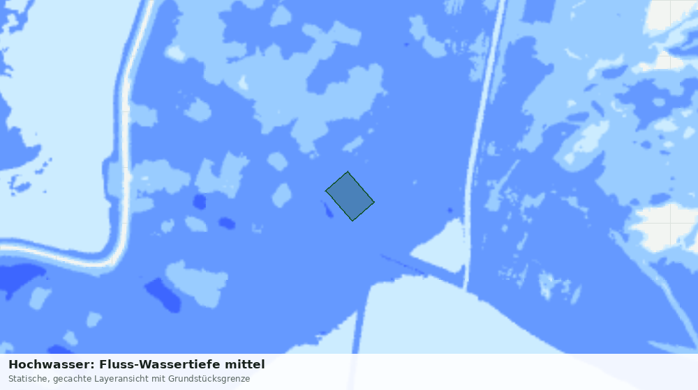 Statische Kartenansicht: Hochwasser: Fluss-Wassertiefe mittel