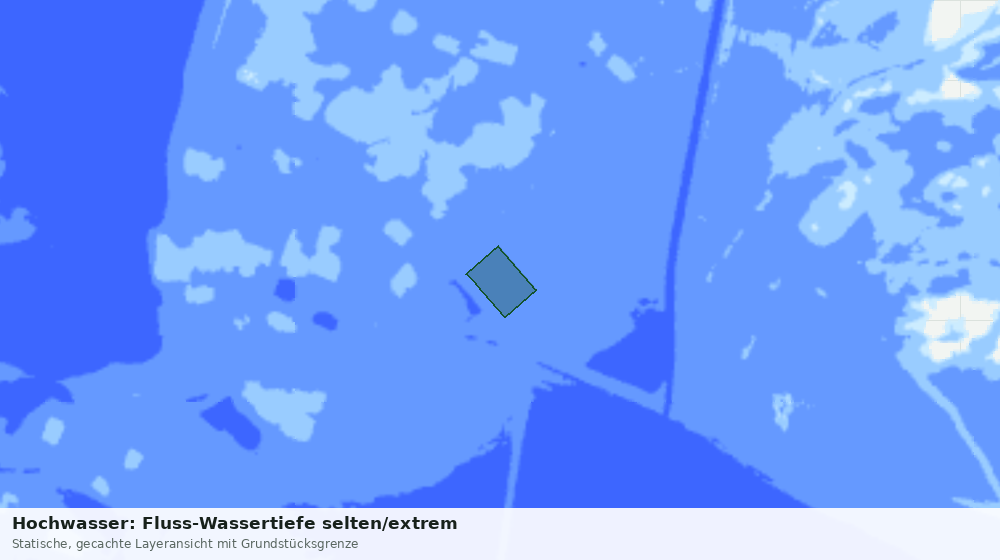 Statische Kartenansicht: Hochwasser: Fluss-Wassertiefe selten/extrem