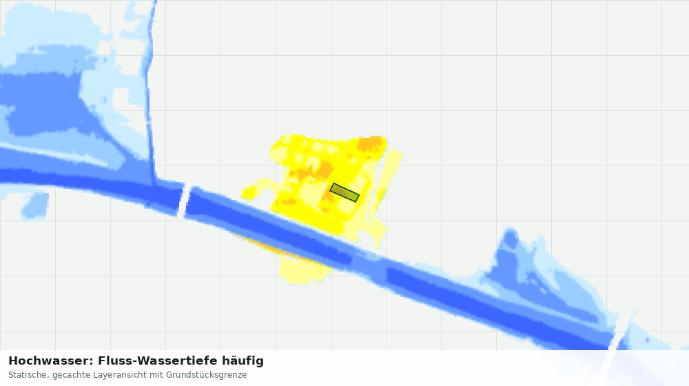Statische Kartenansicht: Hochwasser: Fluss-Wassertiefe häufig
