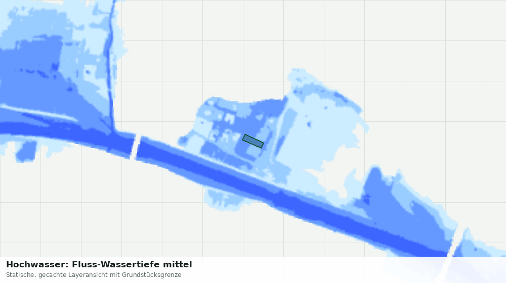 Statische Kartenansicht: Hochwasser: Fluss-Wassertiefe mittel