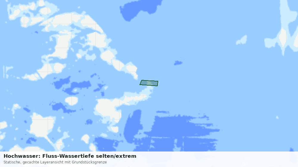 Statische Kartenansicht: Hochwasser: Fluss-Wassertiefe selten/extrem