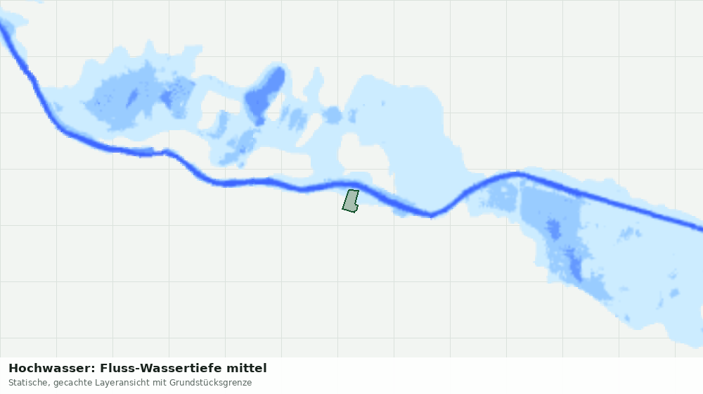 Statische Kartenansicht: Hochwasser: Fluss-Wassertiefe mittel