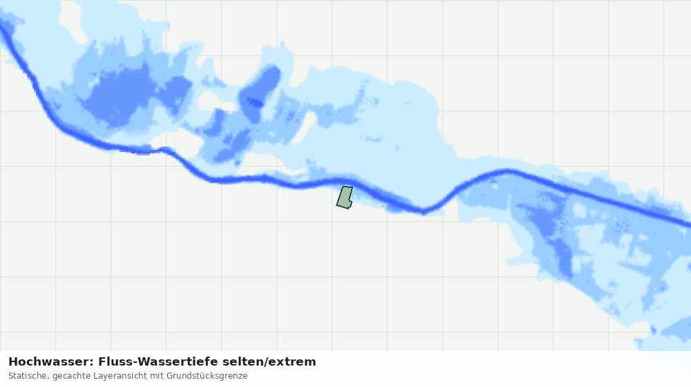 Statische Kartenansicht: Hochwasser: Fluss-Wassertiefe selten/extrem