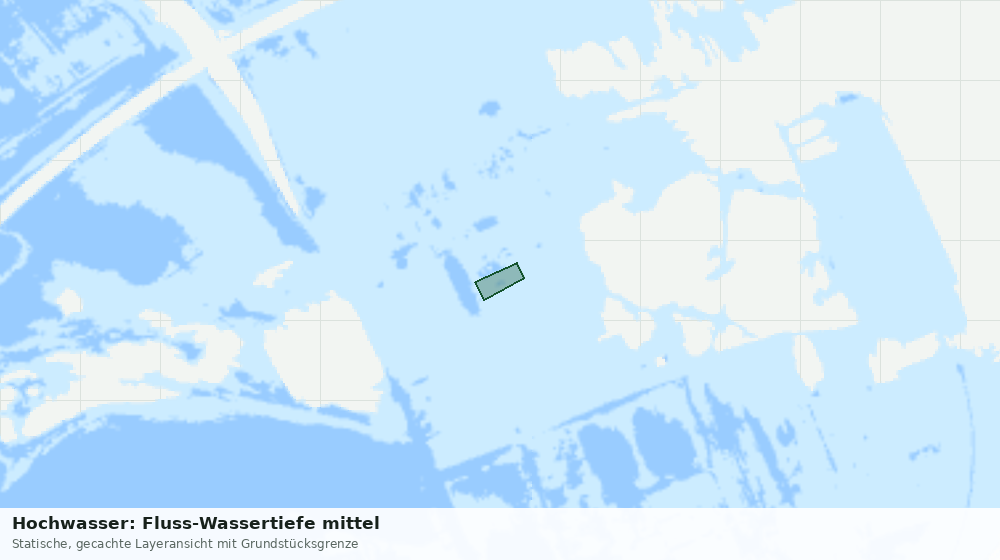 Statische Kartenansicht: Hochwasser: Fluss-Wassertiefe mittel