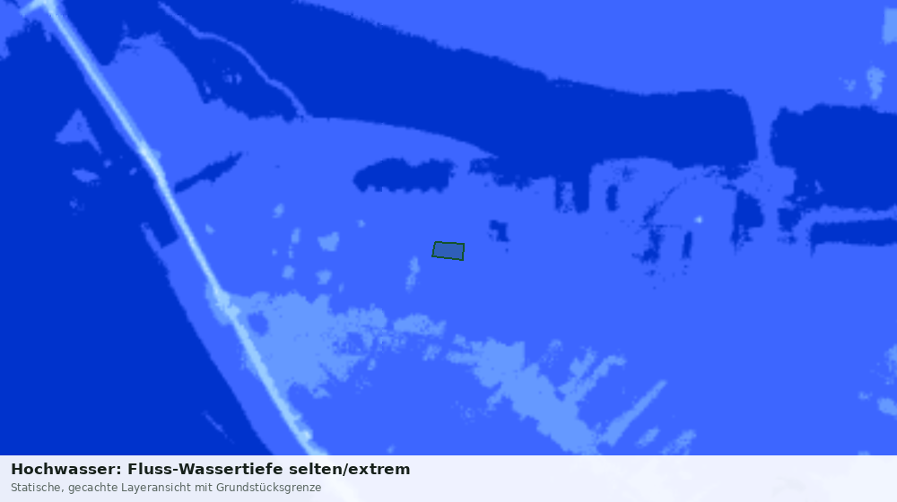 Statische Kartenansicht: Hochwasser: Fluss-Wassertiefe selten/extrem