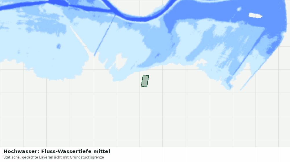 Statische Kartenansicht: Hochwasser: Fluss-Wassertiefe mittel