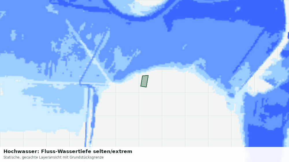 Statische Kartenansicht: Hochwasser: Fluss-Wassertiefe selten/extrem