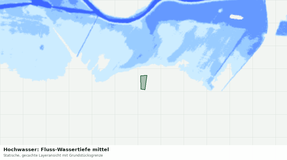Statische Kartenansicht: Hochwasser: Fluss-Wassertiefe mittel