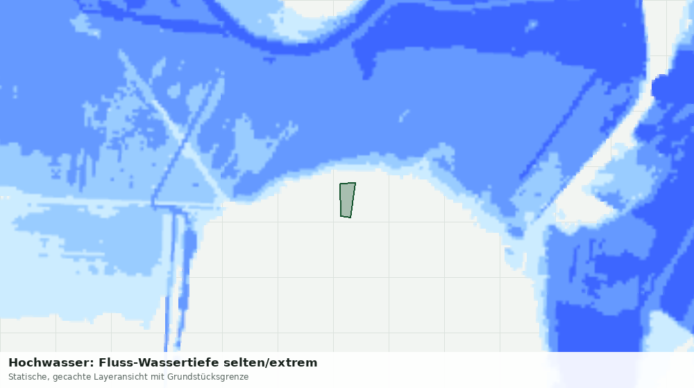 Statische Kartenansicht: Hochwasser: Fluss-Wassertiefe selten/extrem