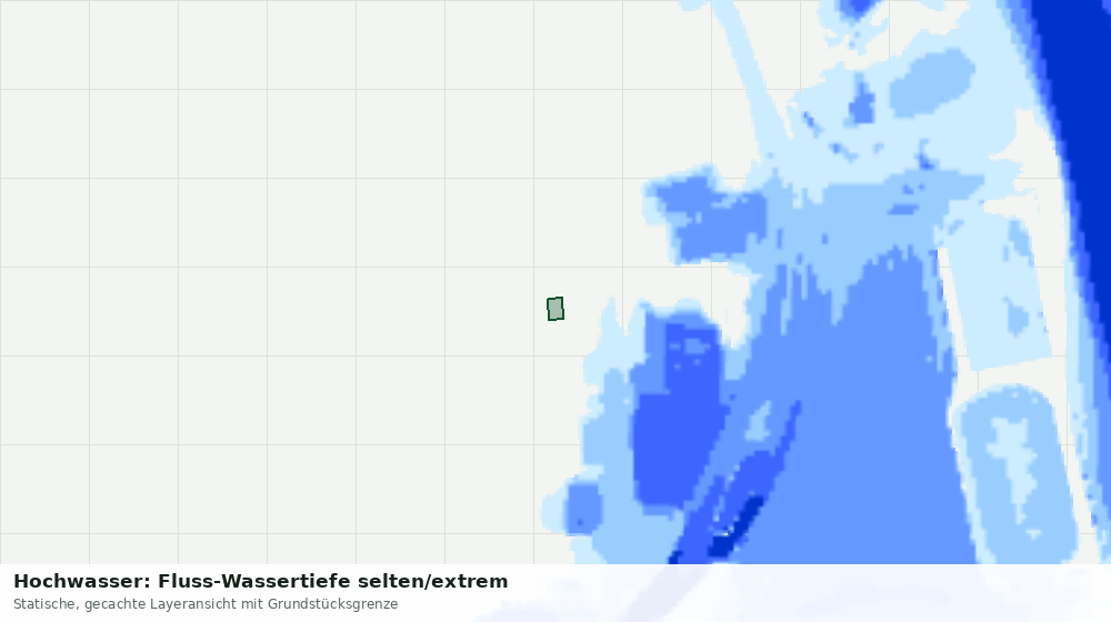 Statische Kartenansicht: Hochwasser: Fluss-Wassertiefe selten/extrem