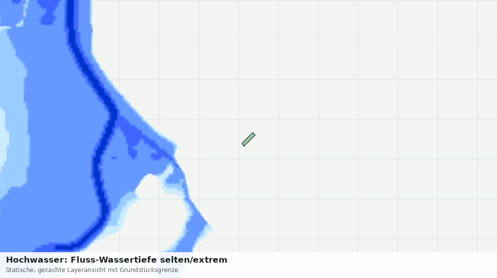 Statische Kartenansicht: Hochwasser: Fluss-Wassertiefe selten/extrem
