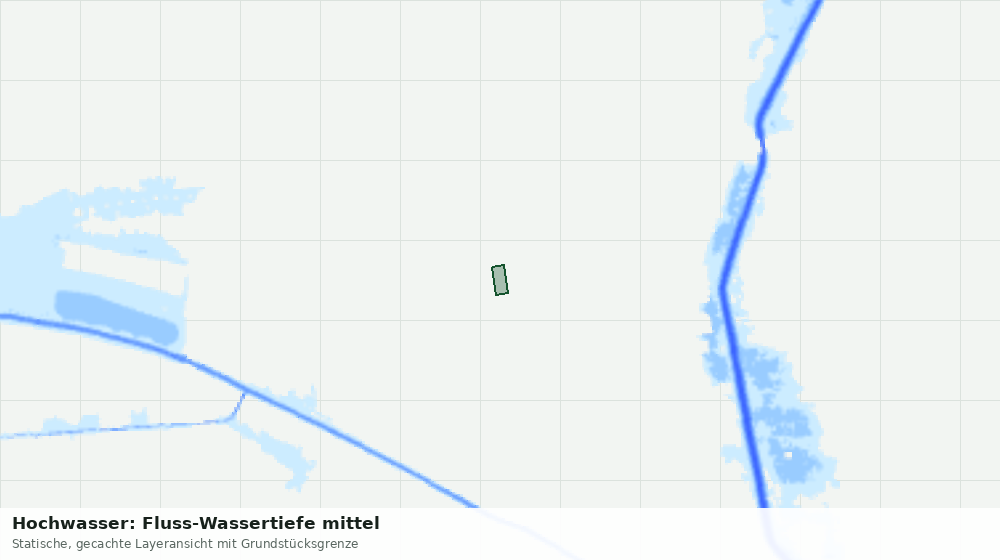 Statische Kartenansicht: Hochwasser: Fluss-Wassertiefe mittel