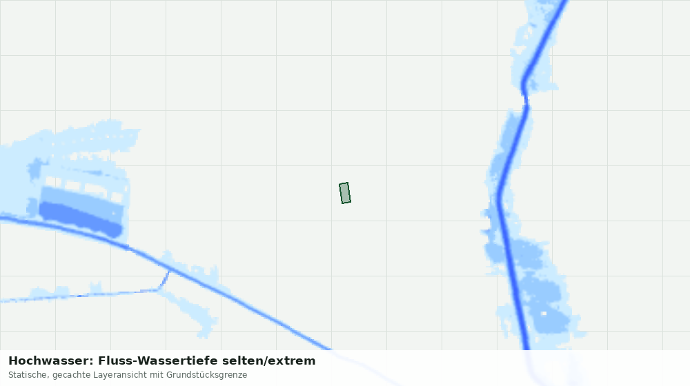Statische Kartenansicht: Hochwasser: Fluss-Wassertiefe selten/extrem