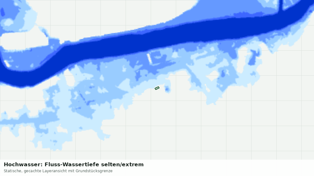 Statische Kartenansicht: Hochwasser: Fluss-Wassertiefe selten/extrem