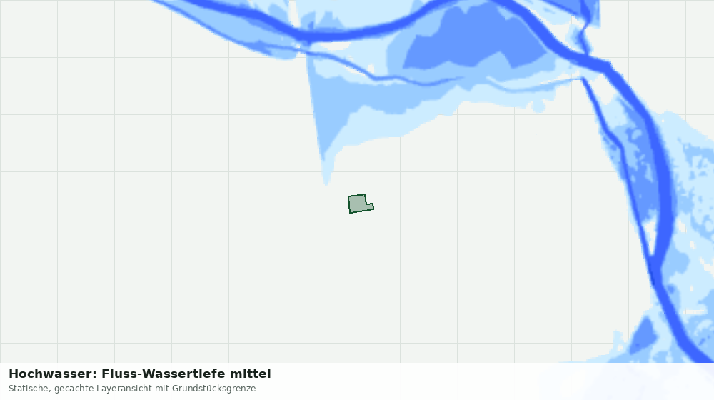 Statische Kartenansicht: Hochwasser: Fluss-Wassertiefe mittel