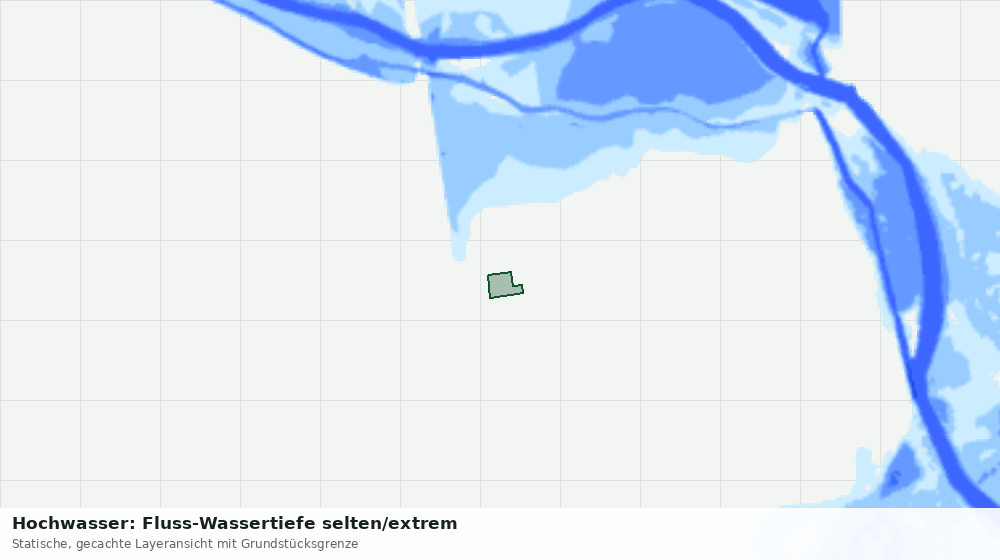 Statische Kartenansicht: Hochwasser: Fluss-Wassertiefe selten/extrem