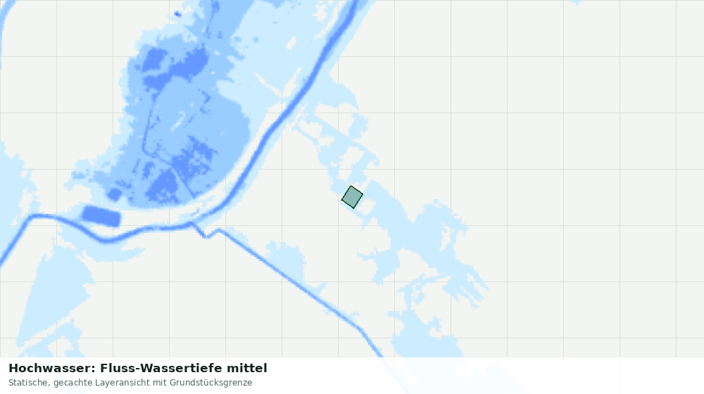 Statische Kartenansicht: Hochwasser: Fluss-Wassertiefe mittel
