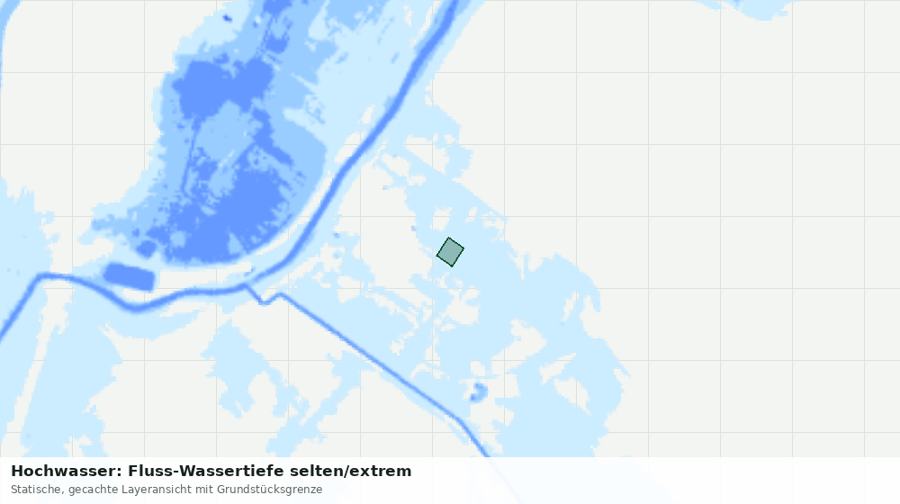 Statische Kartenansicht: Hochwasser: Fluss-Wassertiefe selten/extrem
