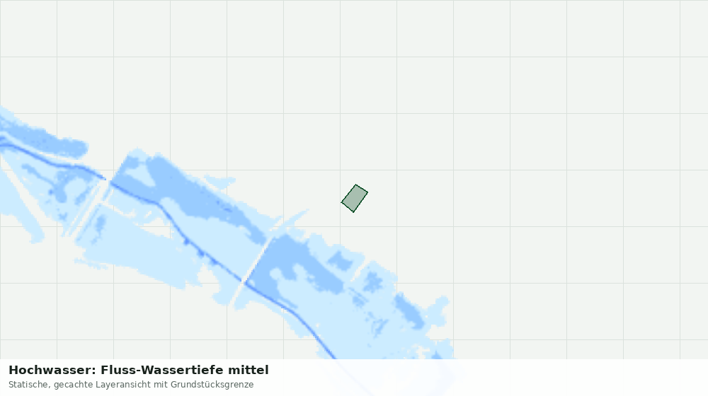 Statische Kartenansicht: Hochwasser: Fluss-Wassertiefe mittel