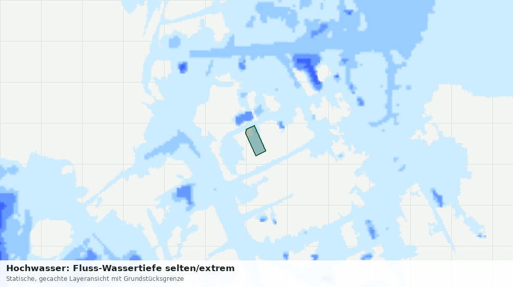 Statische Kartenansicht: Hochwasser: Fluss-Wassertiefe selten/extrem