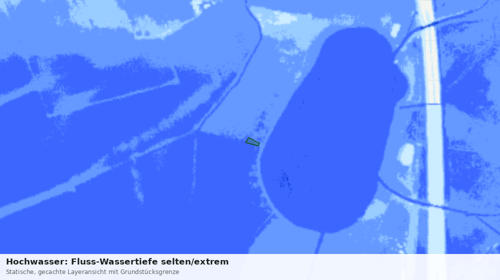 Statische Kartenansicht: Hochwasser: Fluss-Wassertiefe selten/extrem