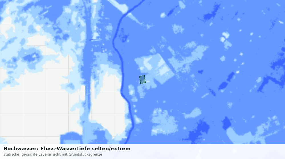 Statische Kartenansicht: Hochwasser: Fluss-Wassertiefe selten/extrem