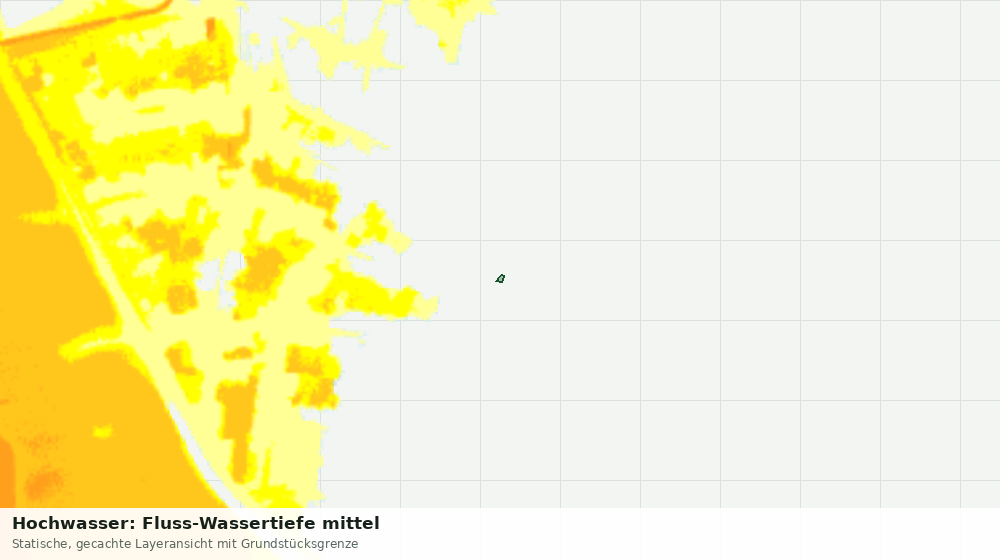 Statische Kartenansicht: Hochwasser: Fluss-Wassertiefe mittel