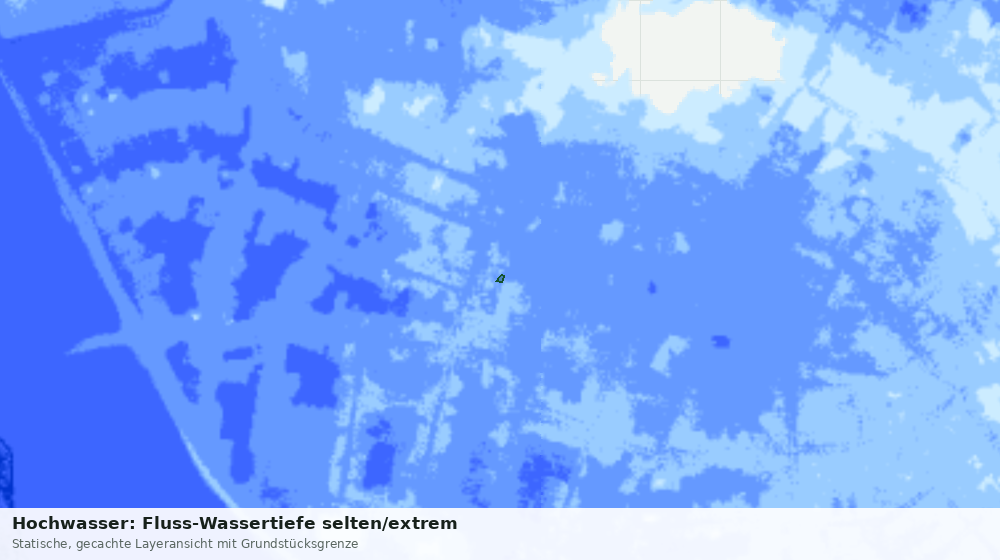 Statische Kartenansicht: Hochwasser: Fluss-Wassertiefe selten/extrem