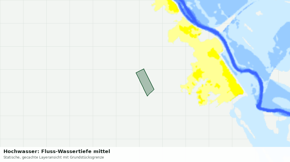 Statische Kartenansicht: Hochwasser: Fluss-Wassertiefe mittel